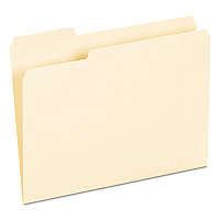 Universal Interior File Folders, 1/3-Cut Tabs: Assorted, Letter Size, 9.5-pt Manila, 100/Box (UNV12213)