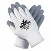 MCR Safety Ultra Tech Foam Seamless Nylon Knit Gloves, Large, White/Gray, 12 Pairs (9674L)