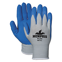 MCR Safety Memphis Flex Seamless Nylon Knit Gloves, Medium, Blue/Gray, Dozen (CRW96731MDZ)