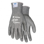 MCR Safety Ninja Force Polyurethane Coated Gloves, Large, Gray, Pair (N9677L)