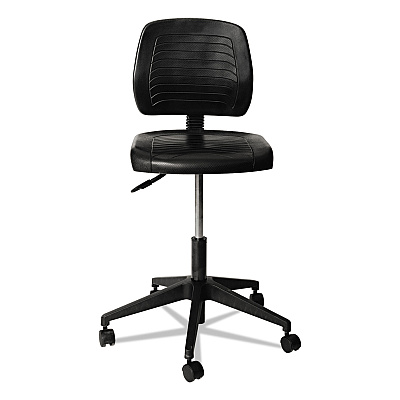 Alera WL Series Workbench Stool, Supports Up to 250 lb, 17.25" to 25" Seat Height, Black (ALECS616)