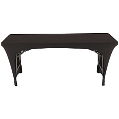 Iceberg iGear Fabric Table Cover, Open Design, Polyester/Spandex, 30" x 72", Black (ICE16541)