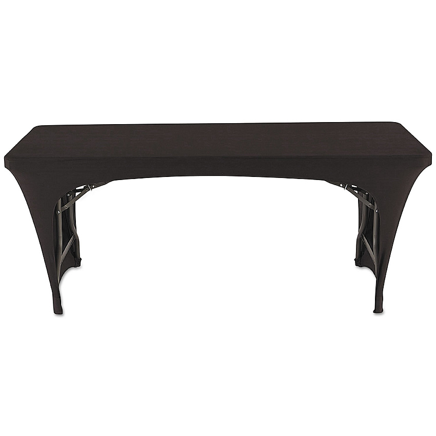 Iceberg iGear Fabric Table Cover, Open Design, Polyester/Spandex, 30" x 72", Black (ICE16541)