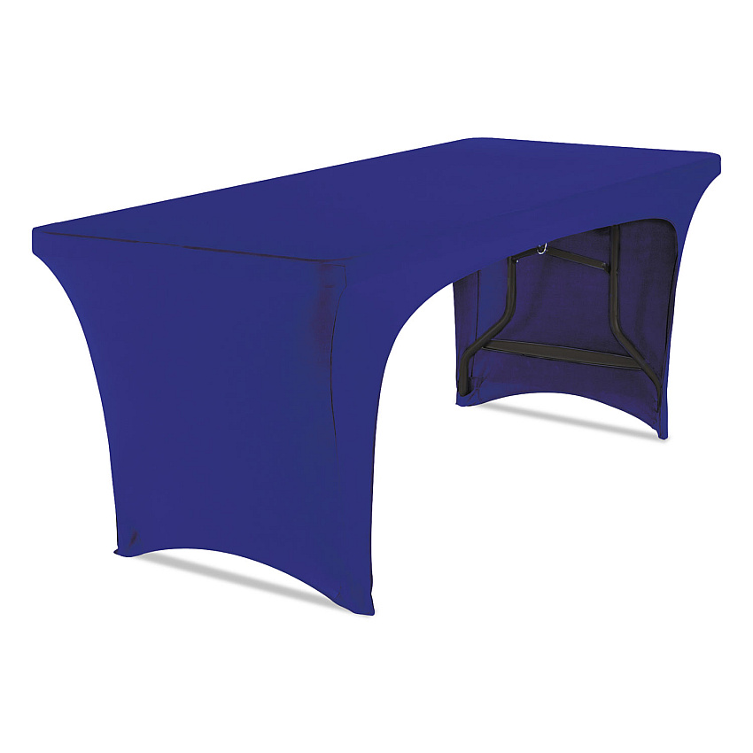 Iceberg iGear Fabric Table Cover, Open Design, Polyester/Spandex, 30" x 72", Blue (ICE16546)