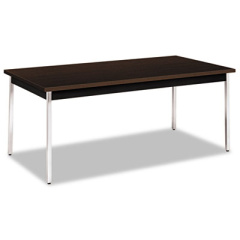 HON Utility Table, Rectangular, 72w x 36d x 29h, Mocha/Black (UTM3672MOPCH)
