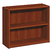 HON 10700 Series Wood Bookcase, Two-Shelf, 36w x 13.13d x 29.63h, Cognac (HON10752CO)