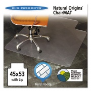 ES Robbins Natural Origins Chair Mat with Lip For Hard Floors, 45 x 53, Clear (143012)
