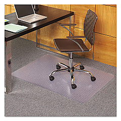 ES Robbins EverLife Light Use Chair Mat for Flat Pile Carpet, Rectangular, 36 x 44, Clear (ESR121821)
