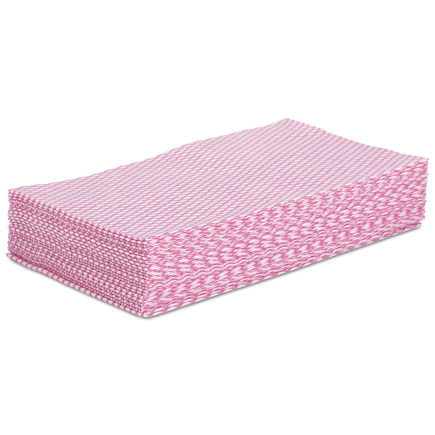 Boardwalk Foodservice Wipers, 12 x 21, Pink/White, 200/Carton (BWKN8140)