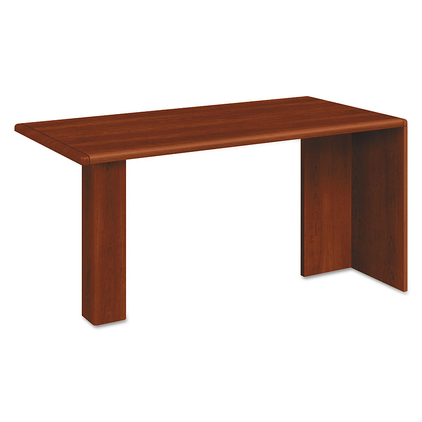 HON 10700 Series Peninsula with End Panel, Wood Support Column, 60w x 30d x 29.5h, Cognac (HON10726CO)