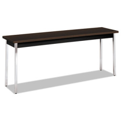 HON Utility Table, Rectangular, 72w x 18d x 29h, Mocha/Black (UTM1872MOPCH)