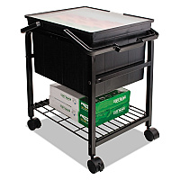 Advantus Heavy-Duty File Shuttle, Metal, 1 Shelf, 17.13" x 14.25" x 20", Black (AVTFS2BHD)