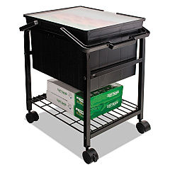 Advantus Heavy-Duty File Shuttle, Metal, 1 Shelf, 17.13" x 14.25" x 20", Black (AVTFS2BHD)