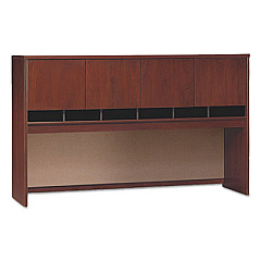 Bush Series C Collection 4 Door 72w Hutch, Box 1 Of 2, 71.13w X 15.38d X 43.13h, Hansen Cherry/graphite Gray (BSHWC24477A1)