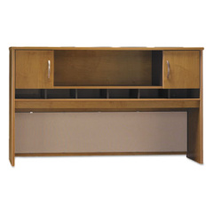 Bush Series C Collection 2 Door 72W Hutch, Box 2 of 2, 71.13w x 15.38d x 43.13h, Natural Cherry/Graphite Gray (WC72466A2)