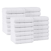 Family Essentials Washcloths 24pk White, Case Of 144 (FEWC-24PK-WH)