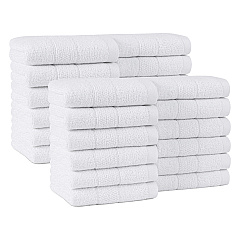 Family Essentials Washcloths 24pk White, Case Of 144 (FEWC-24PK-WH)