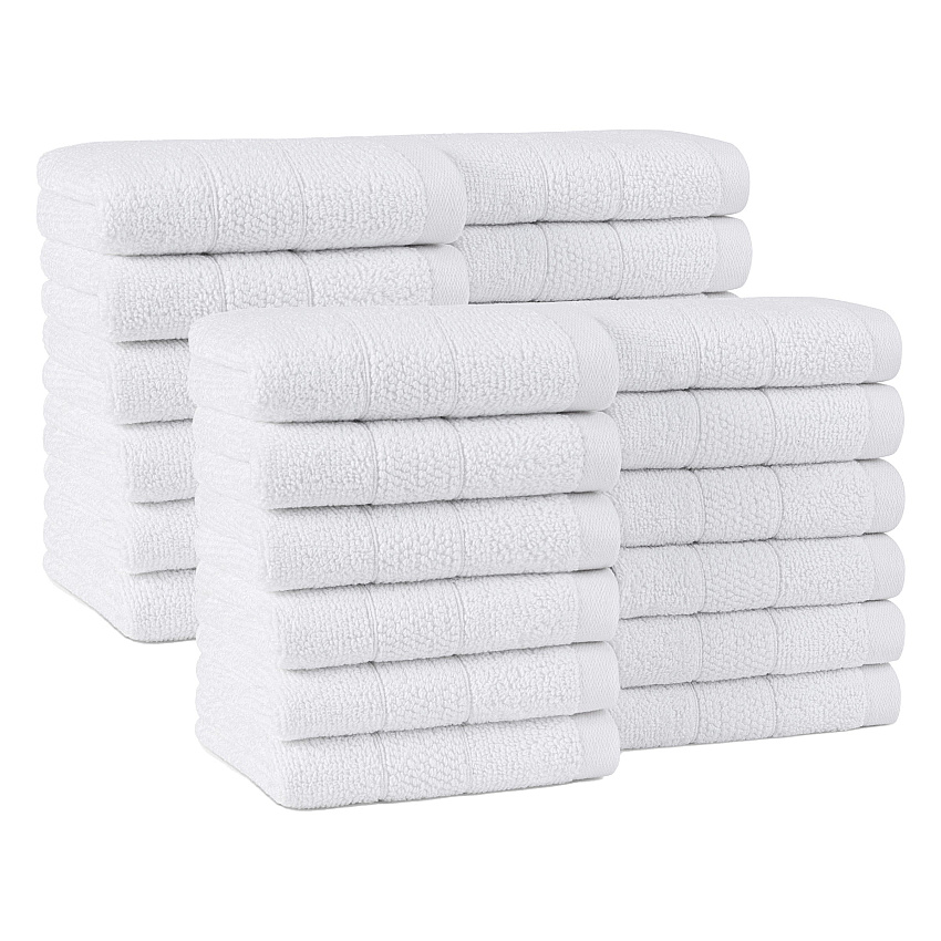 Family Essentials Washcloths 24pk White, Case Of 144 (FEWC-24PK-WH)