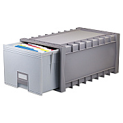 Storex Archive Storage Drawers, Letter Files, 15.25" x 24" x 11.5", Gray (STX61101U01C)