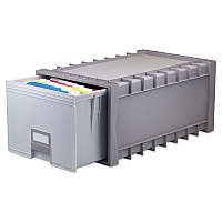 Storex Archive Storage Drawers, Letter Files, 15.25" x 24" x 11.5", Gray (STX61101U01C)