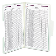 Smead SuperTab Pressboard Fastener Folders with Two SafeSHIELD Fasteners, 2" Expansion, Legal Size, Gray-Green, 25/Box (SMD19981)