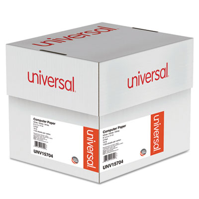 Universal Printout Paper, 3-Part, 15 lb Bond Weight, 9.5 x 11, White, 1,100/Carton (15704)