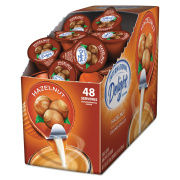 International Delight Flavored Liquid Non-Dairy Coffee Creamer, Hazelnut, 0.4375 oz Cup, 48/Box (02283)