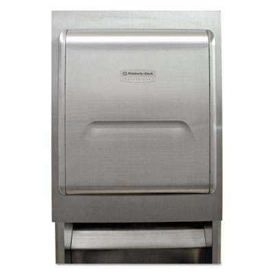 Kimberly-Clark Mod Recessed Dispenser Housing With Trim Panel, 11.13 X 4 X 15.37, Stainless Steel (KCC43823)