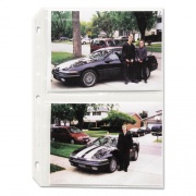 C-Line Clear Photo Pages for Four 5 x 7 Photos, 3-Hole Punched, 11.25 x 8.13, 50/Box (52572)