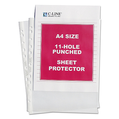 C-Line Standard Weight Poly Sheet Protectors, Clear, 2", 11.75 x 8.25, 50/Box (CLI08037)