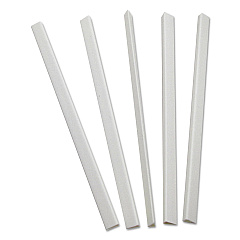 C-Line Slide 'N Grip Binding Bars, 40-Sheet Capacity, 11 x 0.25, White, 100/Box (CLI34447)