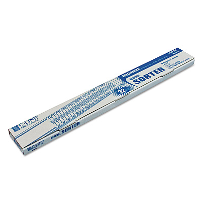 C-Line Plastic Indexed Sorter, 32 Dividers, Alpha/Numeric/Date Index, Letter Size, Blue Frame (CLI30532)