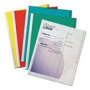 C-Line Vinyl Report Covers, 0.13" Capacity, 8.5 x 11, Clear/Assorted, 50/Box (32550)