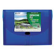 C-Line Expanding Files, 1.63" Expansion, 13 Sections, Cord/Hook Closure, 1/6-Cut Tabs, Letter Size, Blue (CLI48315)