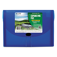 C-Line Expanding Files, 1.63" Expansion, 13 Sections, Cord/Hook Closure, 1/6-Cut Tabs, Letter Size, Blue (CLI48315)