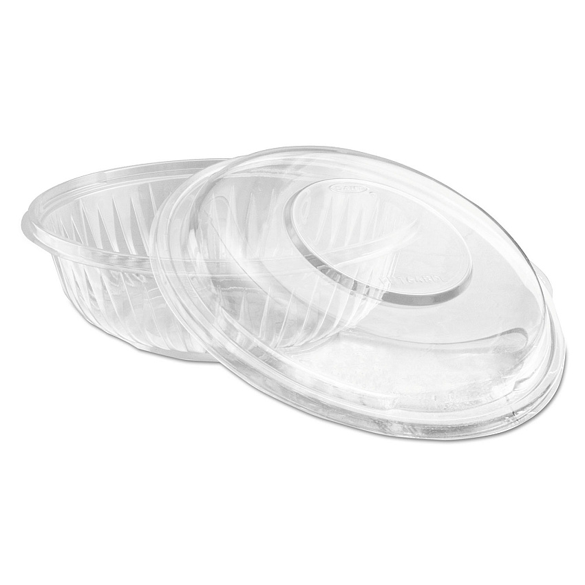 Dart PresentaBowls Bowl/Lid Combo-Paks, 24 oz, 7.25 Diameter x 2.38 h, Clear, Plastic, 63/Pack, 2 Pack/Carton (DCCPET24BCD)