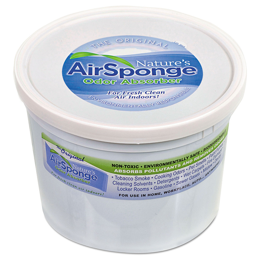 Nature's Air Sponge Odor Absorber, Neutral, 64 oz Tub, 4/Carton (DEL1013)