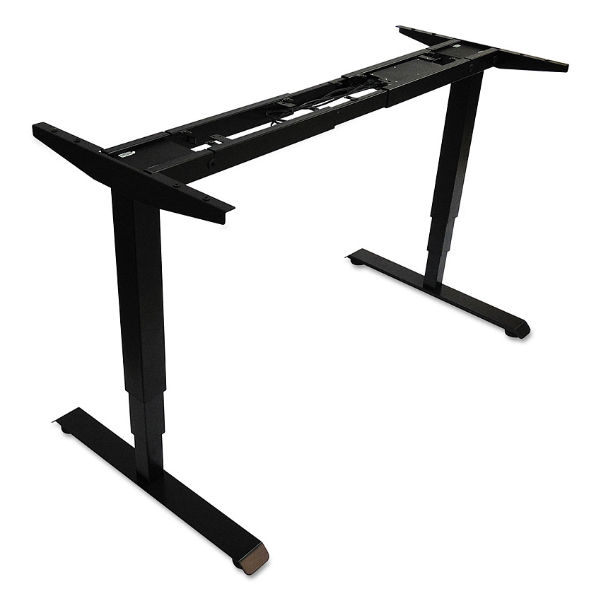 Alera AdaptivErgo Sit-Stand 3-Stage Electric Height-Adjustable Table Base with Memory Control, 48.06" x 24.35" x 25" to 50.7",Black (ALEHT3SAB)
