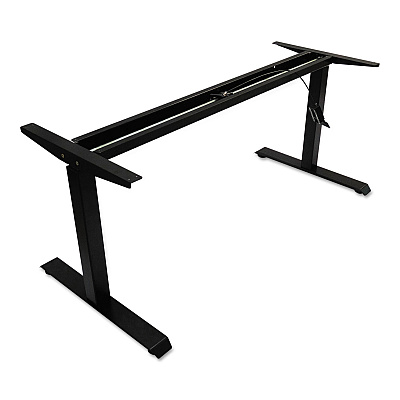 Alera AdaptivErgo Sit-Stand Pneumatic Height-Adjustable Table Base, 59.06" x 28.35" x 26.18" to 39.57", Black (ALEHTPN1B)