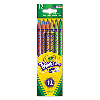 Crayola Twistables Colored Pencils, 2 mm, 2B, Assorted Lead and Barrel Colors, Dozen (687408)