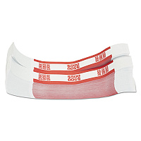 Pap-R Products Currency Straps, Red, $500 in $5 Bills, 1000 Bands/Pack (CTX400500)