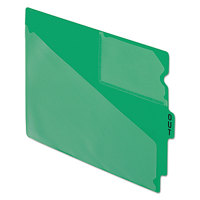 Pendaflex Colored Poly Out Guides with Center Tab, 1/3-Cut End Tab, Out, 8.5 x 11, Green, 50/Box (PFX13543)