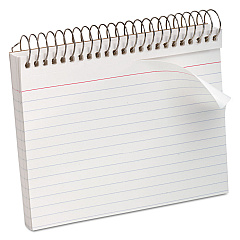 Oxford Spiral Index Cards, Ruled, 4 x 6, White, 50/Pack (OXF40283)
