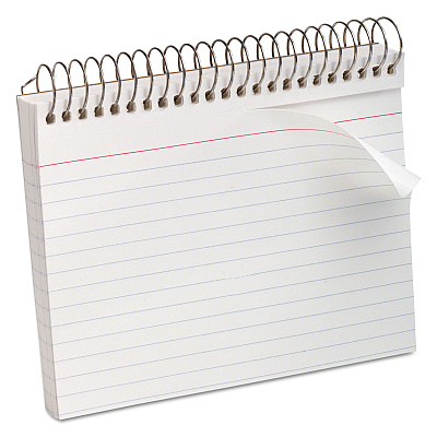 Oxford Spiral Index Cards, Ruled, 4 x 6, White, 50/Pack (OXF40283)