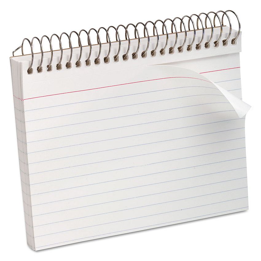 Oxford Spiral Index Cards, Ruled, 4 x 6, White, 50/Pack (OXF40283)