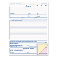 Adams Contractor Proposal Form, Three-Part Carbonless, 8.5 x 11.44, 50 Forms Total (ABFNC3819)