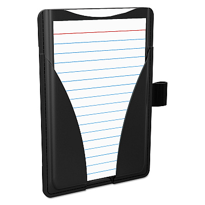 Oxford At Hand Note Card Case, Holds 25 3 x 5 Cards, 5.5 x 3.75 x 5.33, Poly, Black (OXF63519)
