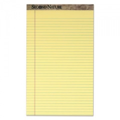 TOPS Second Nature Recycled Ruled Pads, Wide/Legal Rule, 50 Canary-Yellow 8.5 x 14 Sheets, Dozen (74920)