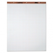TOPS Easel Pads, Quadrille Rule (1 sq/in), 27 x 34, White, 50 Sheets, 4/Carton (7900)
