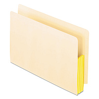 Pendaflex Manila Drop Front Shelf File Pockets with Rip-Proof-Tape Gusset Top, 5.25" Expansion, Legal Size, Manila, 10/Box (PFX22823)